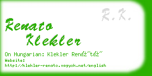 renato klekler business card
